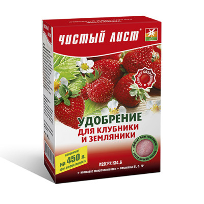 Чистий Лист АКВА добриво для полуниці та суниці / 300 г.