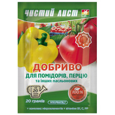 Чистий Лист добриво для томатів та перцю / 20 г.